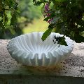 Round White Polished Marble Bowl