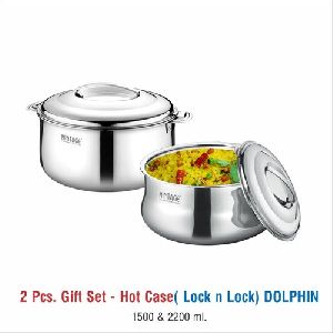 2 Piece Dolphin Stainless Steel Casserole