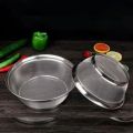 Round Silver Stainless Steel Fruit Basket