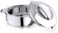 Round Silver Li Metro Steel stainless steel insulated casserole