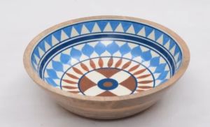 WOODEN ENAMEL SALAD BOWL